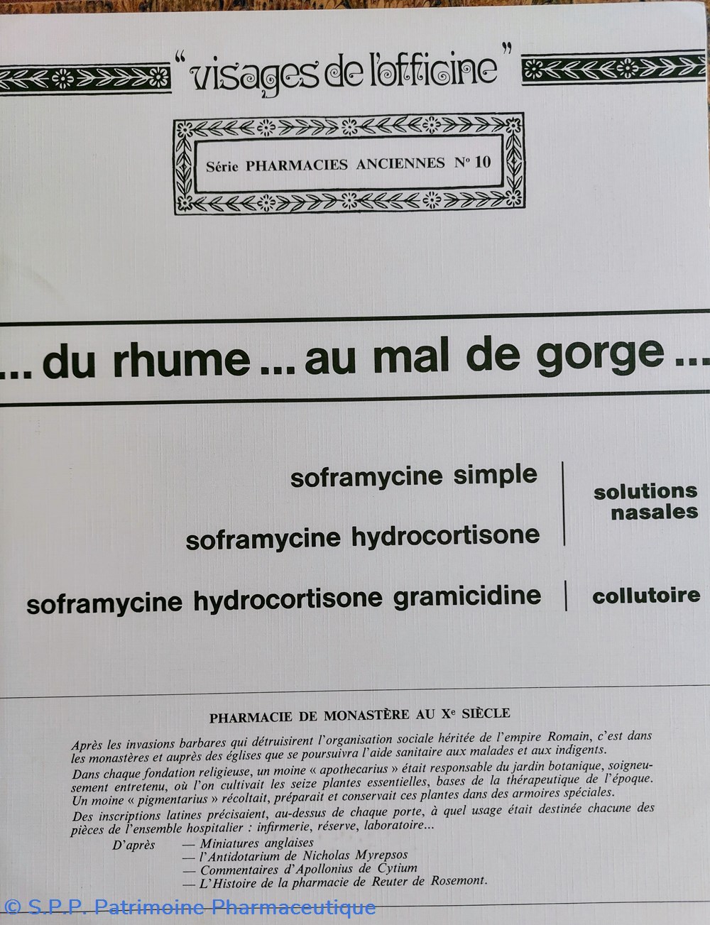 Pharmacie de Monastère X Siècle Lab ROUSSEL n10 4 science pharmacie de monastere x siecle lab roussel n10