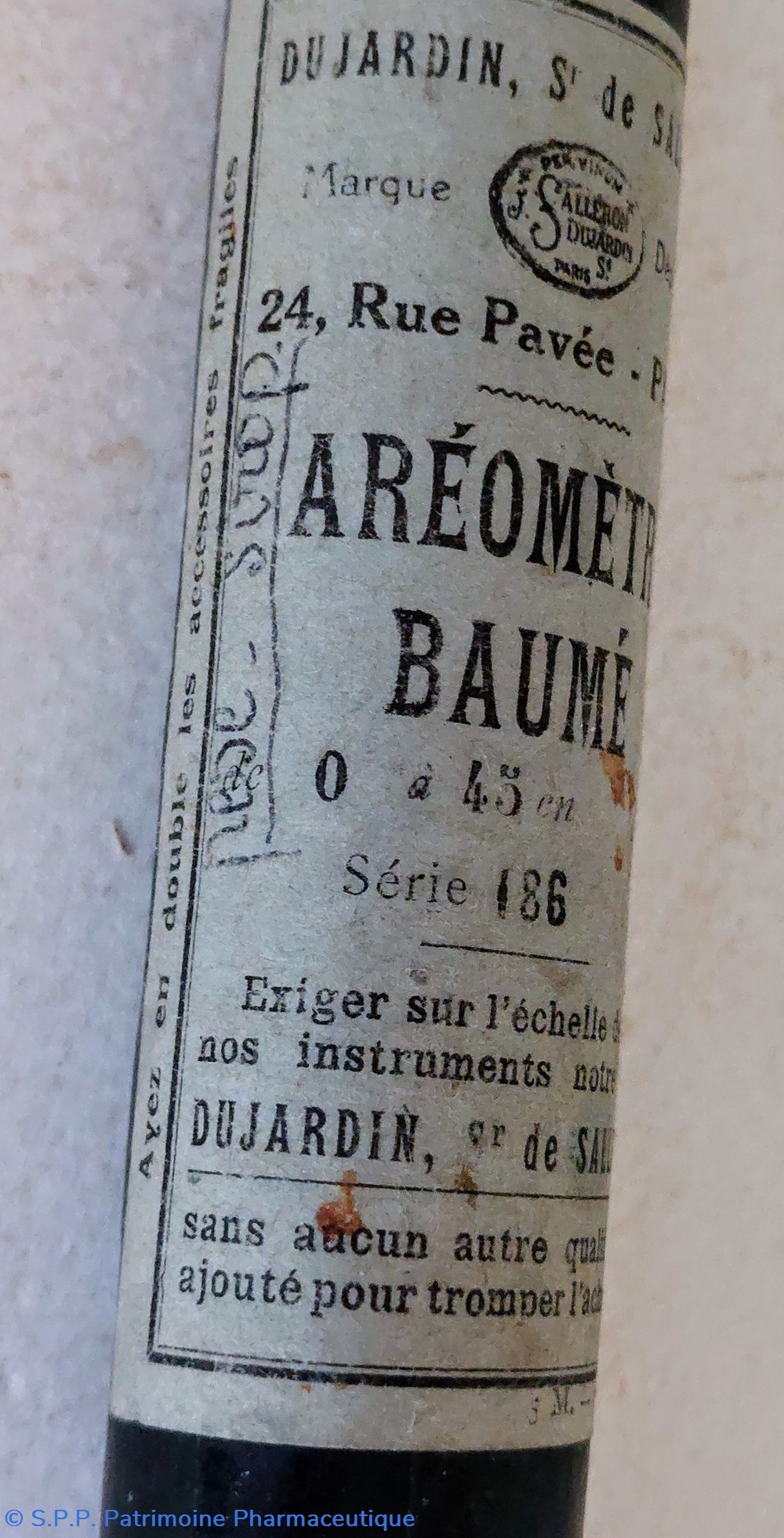 science pharmacie areometre baume pese sirops
