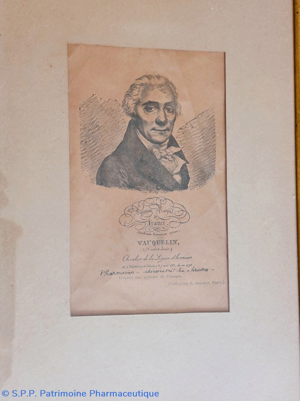 PORTRAIT de N. L. VAUQUELIN 1763-1829 science pharmacie portrait de n l vauquelin 1763 1829