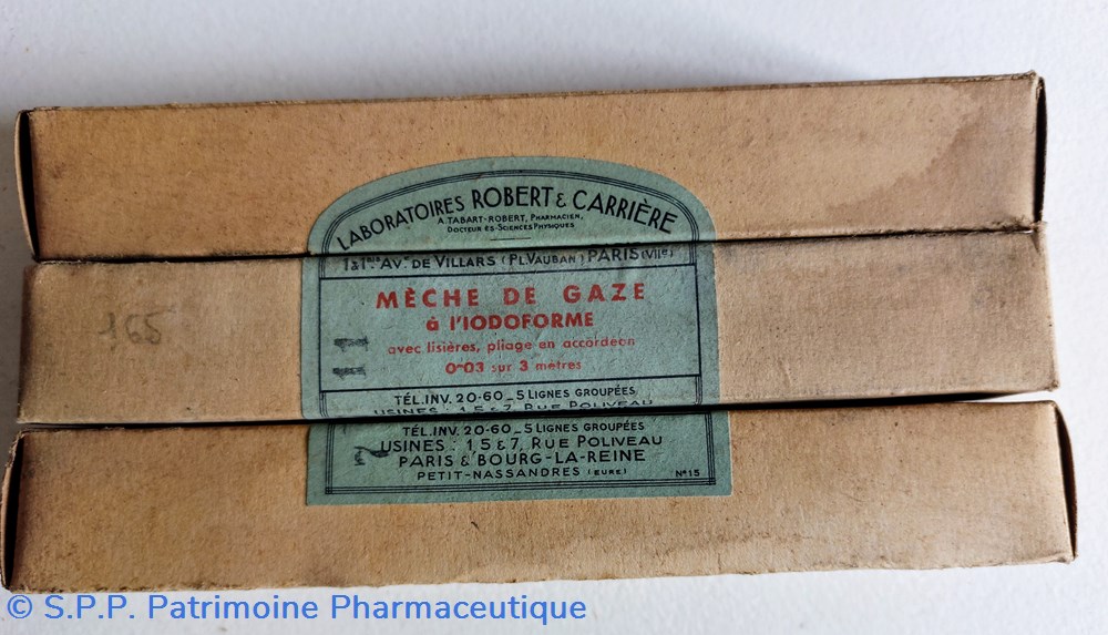 MÈCHE DE GAZE à l'iodoforme 0,03 * 3 mètres 3 science pharmacie meche de gaze a iodoforme 0 03 3 metres