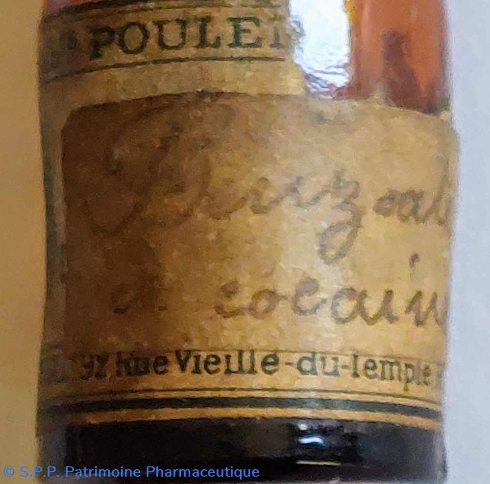 science pharmacie benzoate de cocaine petit flacon