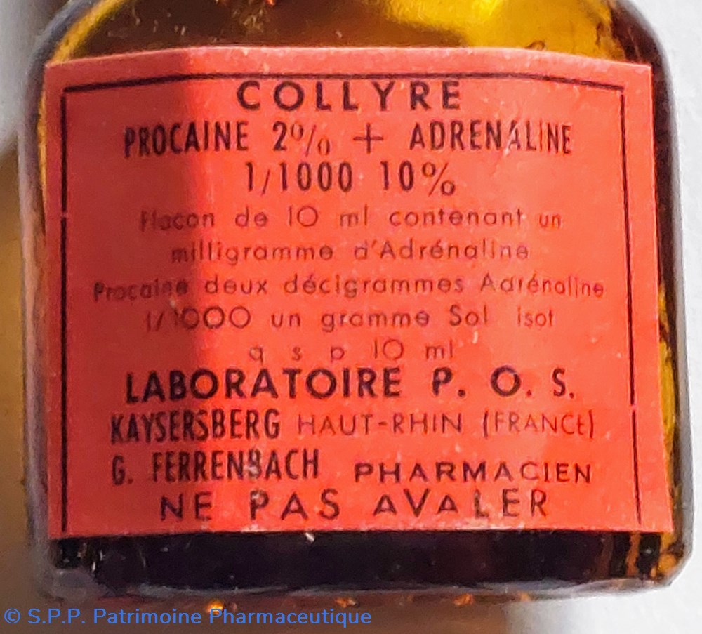 science pharmacie collyre procaine 2 adrenaline pos
