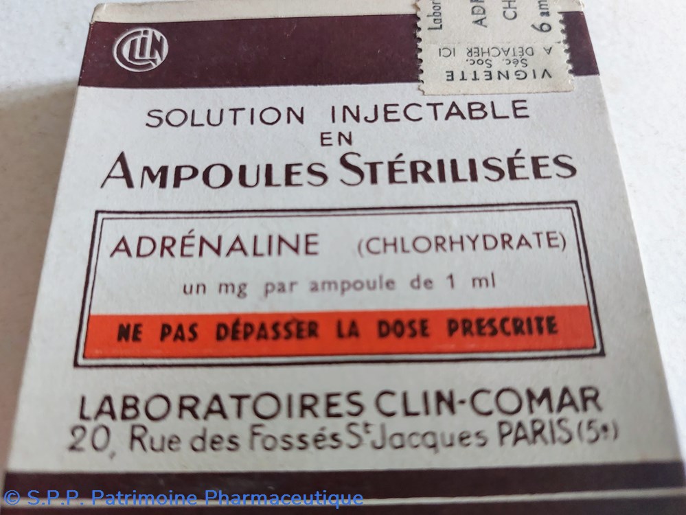 ADRÉNALINE ( Chlorhydrate) 6 ampoules 1 mg 5 science pharmacie adrenaline chlorhydrate 6 ampoules 1 mg
