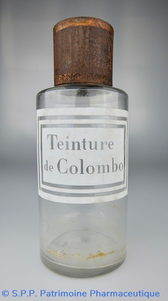 Flacon en verre petit modèle étiquette blanche Pharmacie RAVASSE 5 science flacon en verre petit modele etiquette blanche pharmacie ravasse
