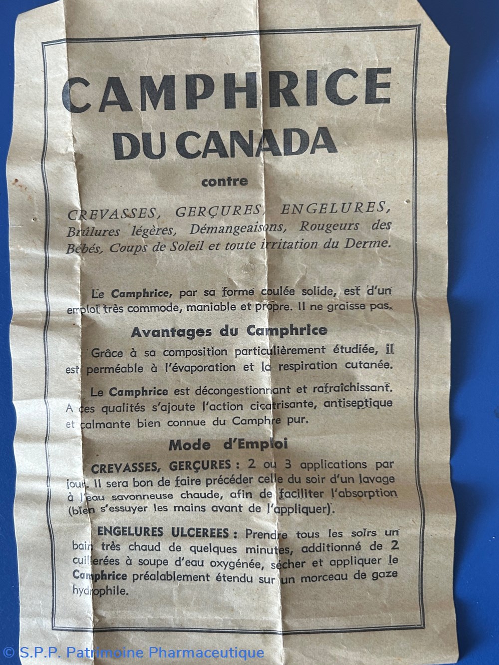 CAMPHRICE du Canada 5 science pharmacie camphrice du canada