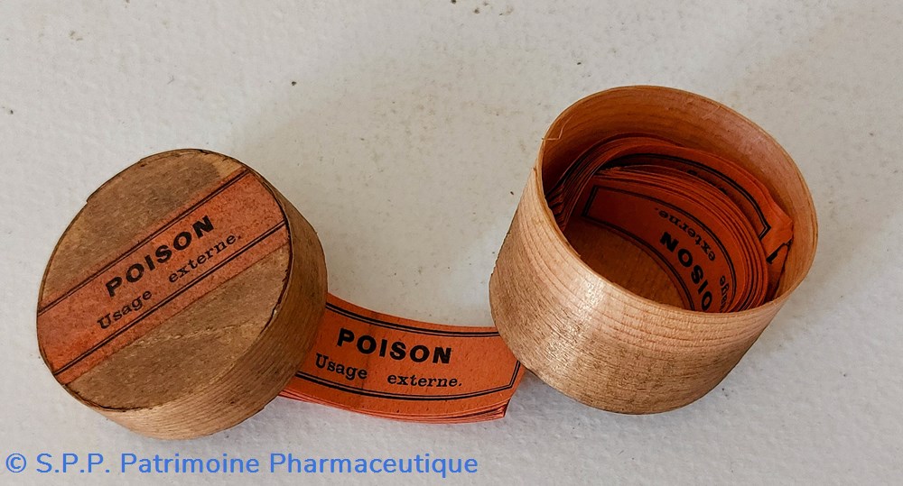 Étiquettes " POISON Usage externe" 2 science pharmacie etiquettes poison usage externe