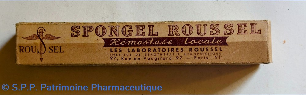 SPONGEL ROUSSEL - Éponge de gélatine science pharmacie spongel roussel eponge de gelatine