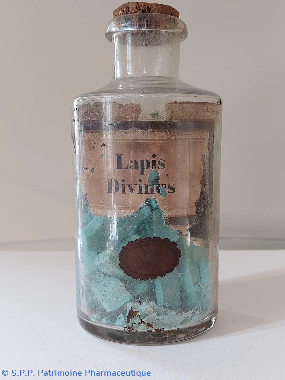 Lapis Divinus flacon en verre science pharmacie lapis divinus flacon en verre