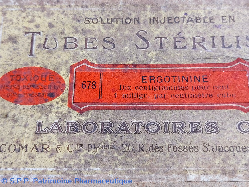 science pharmacie ergotinine 50 tubes ampoules de 1 cc