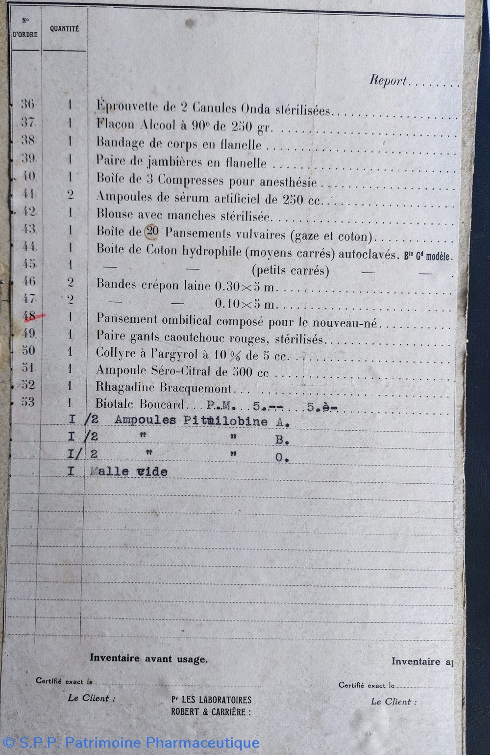 Liste D'INVENTAIRE de Pharmacie 57 références 4 documents anciens liste inventaire de pharmacie 57 references