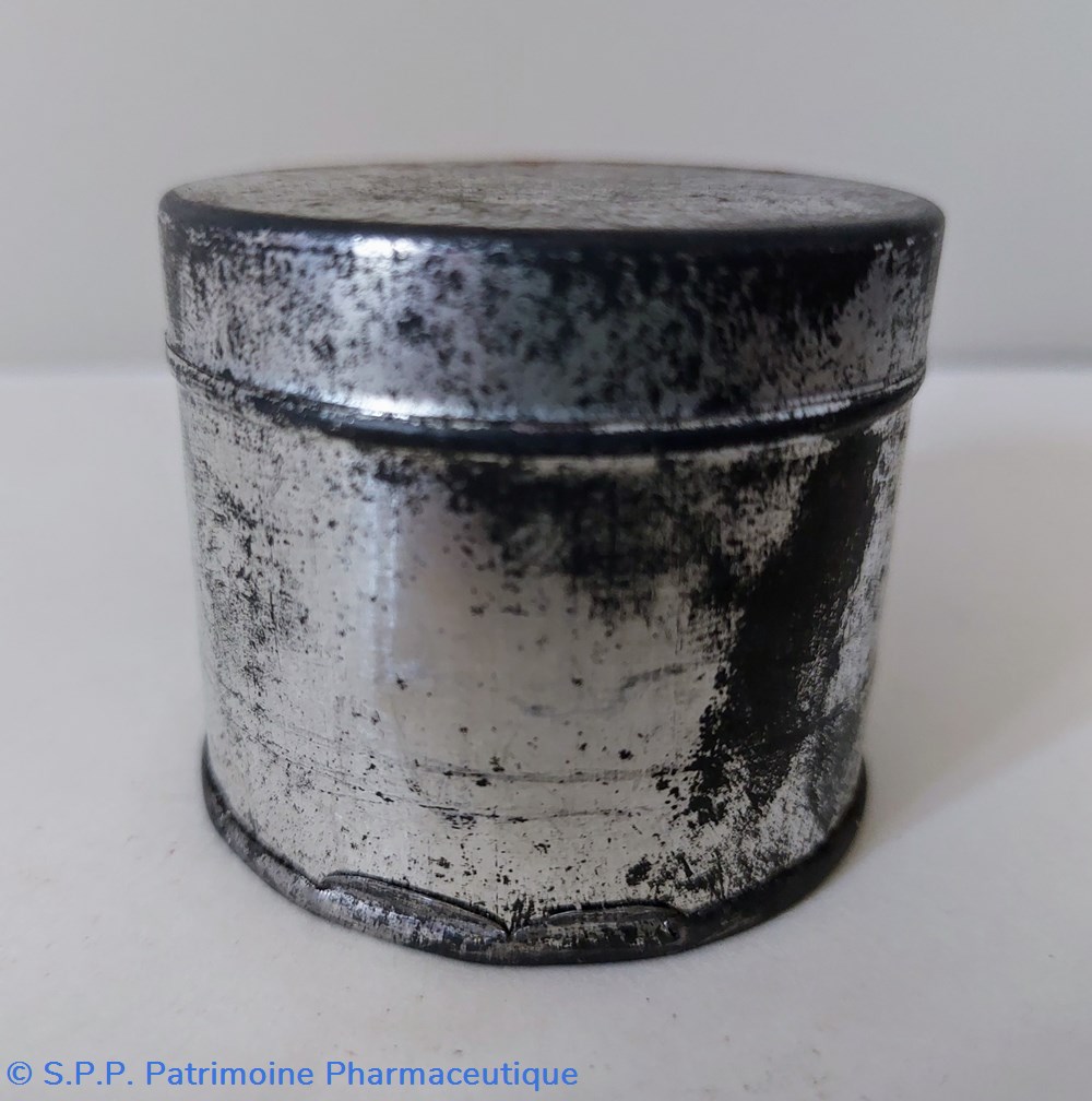 science pharmacie boite metallique cylindrique vide