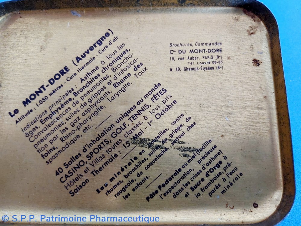 Pâte pectorale MONT DORE 2 science pharmacie pate pectorale mont dore