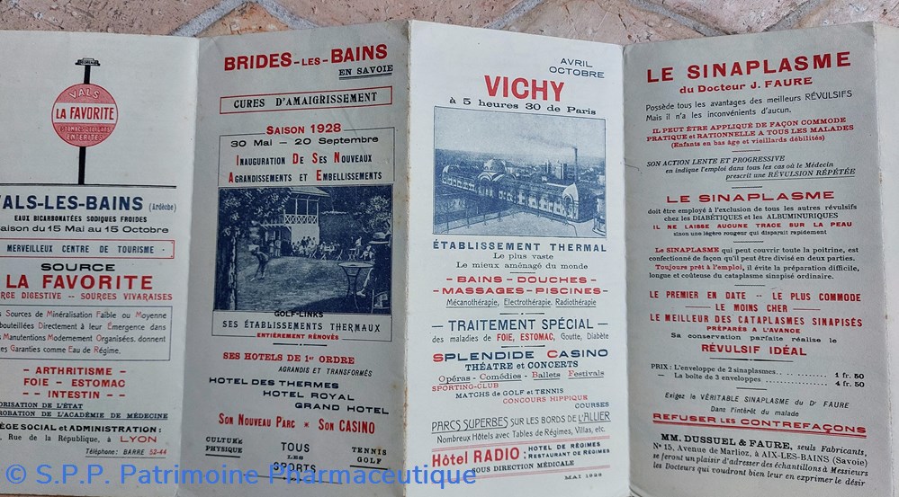 documents anciens depliant des stations thermales