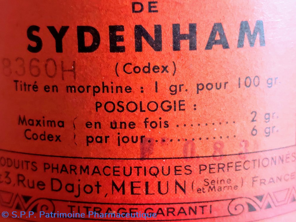 LAUDANUM de SYDENHAM - VERNIN 8 science pharmacie laudanum de sydenham vernin
