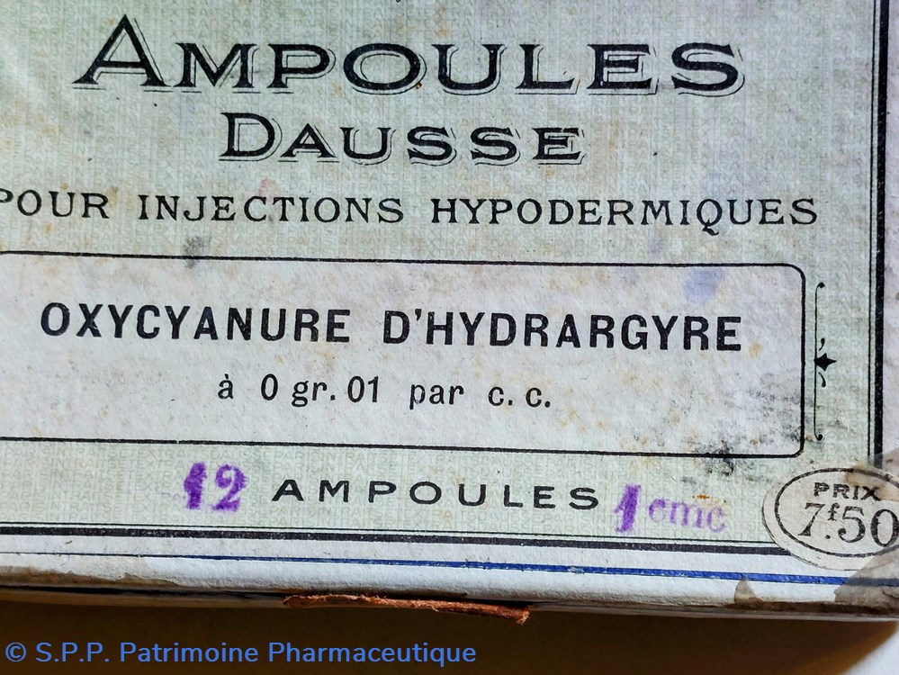 science pharmacie oxycyanure hydrargyre 12 ampoules dausse