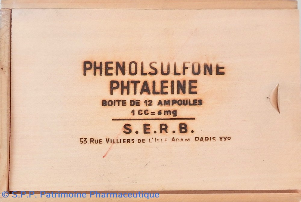 PHENOLSULFONE PHTALEÏNE boîte vide ayant contenu 12 ampoules science pharmacie phenolsulfone phtaleine boite vide ayant contenu 12 ampoules
