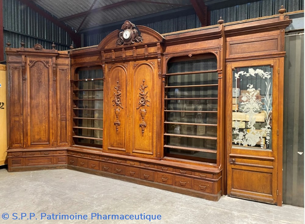 BOISERIE de PHARMACIE science boiserie de pharmacie