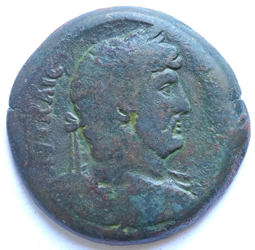 Hadrianus AE35, Drachm Alexandria alte dokumente hadrianus ae35 drachm alexandria