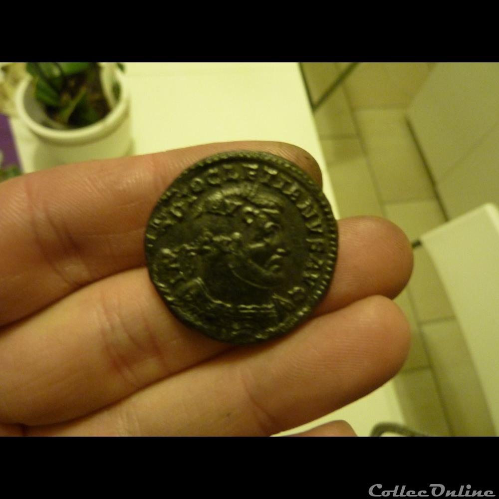 Grand Follis de Constantin Fautée Double Frappe monnaie antique romaine grand follis de constantin fautee double frappe
