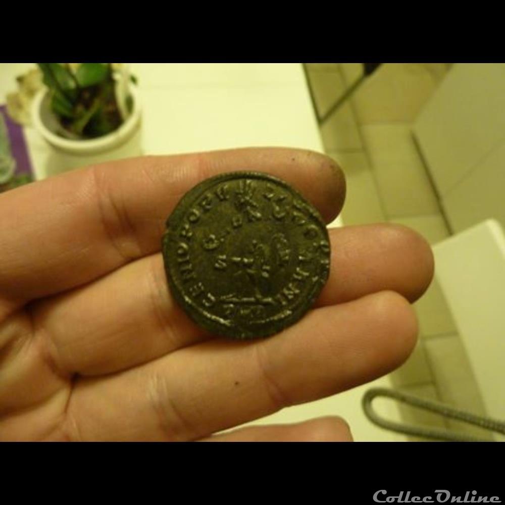 Grand Follis de Constantin Fautée Double Frappe monnaie antique romaine grand follis de constantin fautee double frappe