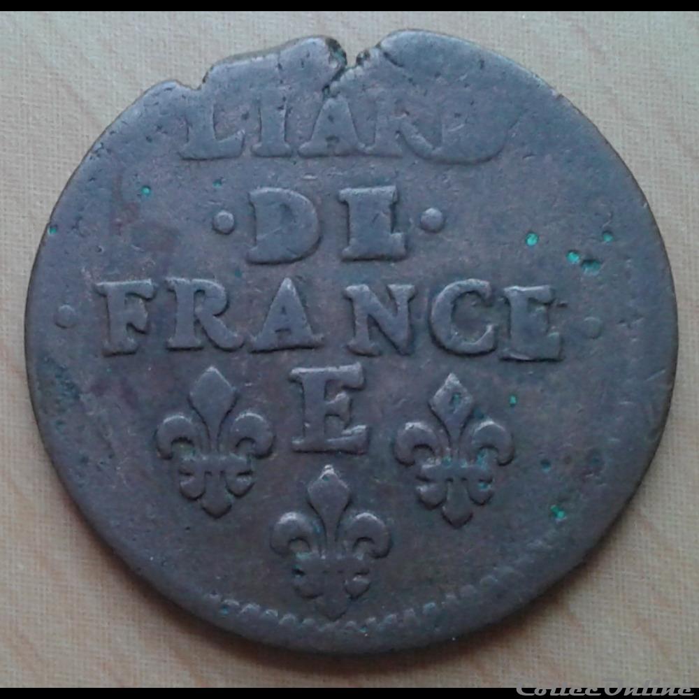 monnaies europe medievale royales 1656 e liard de france louis xiv