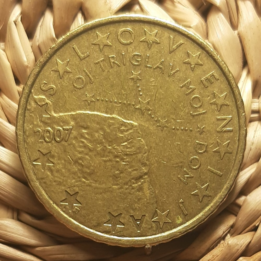 Slovénie – 50 cents 2007 monnaies euros a slovenie 50 cents 2007