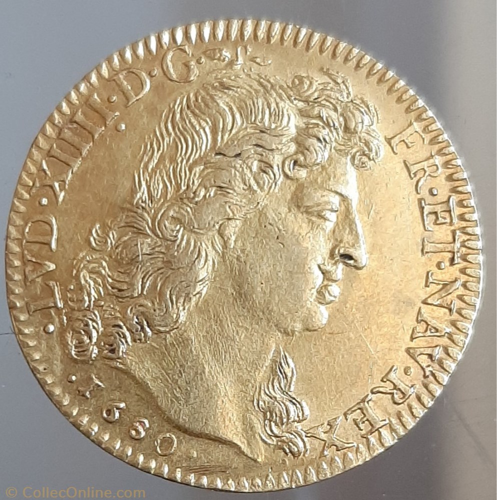 1680 X Louis d'or à la tête virile monnaies france royales 1680 x louis or a la tete virile