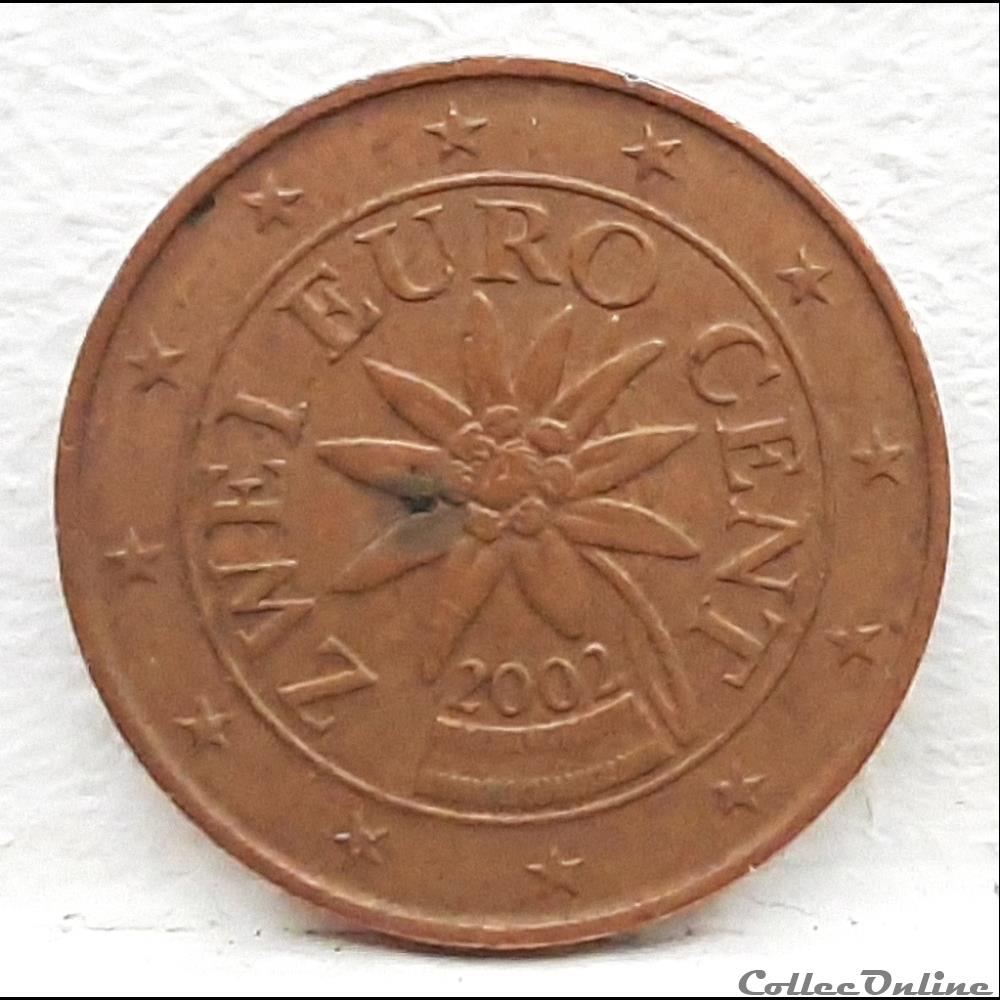 monnaie euro autriche 2002 2 cents