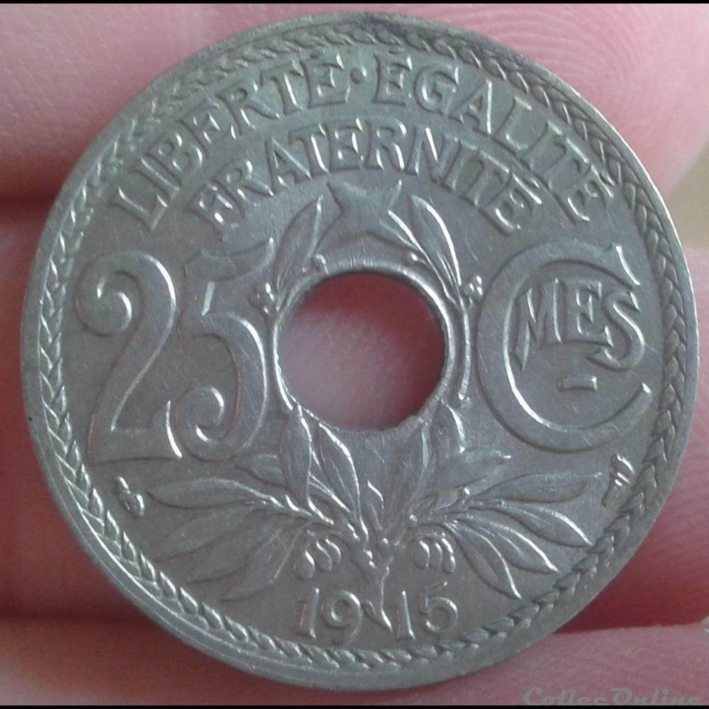 1915 - 25 centimes monnaies monde france 1915 25 centimes