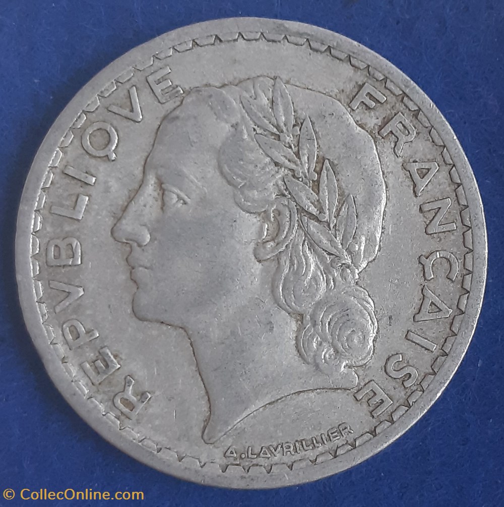 1946 B - 5 francs monnaies monde france 1946 b 5 francs