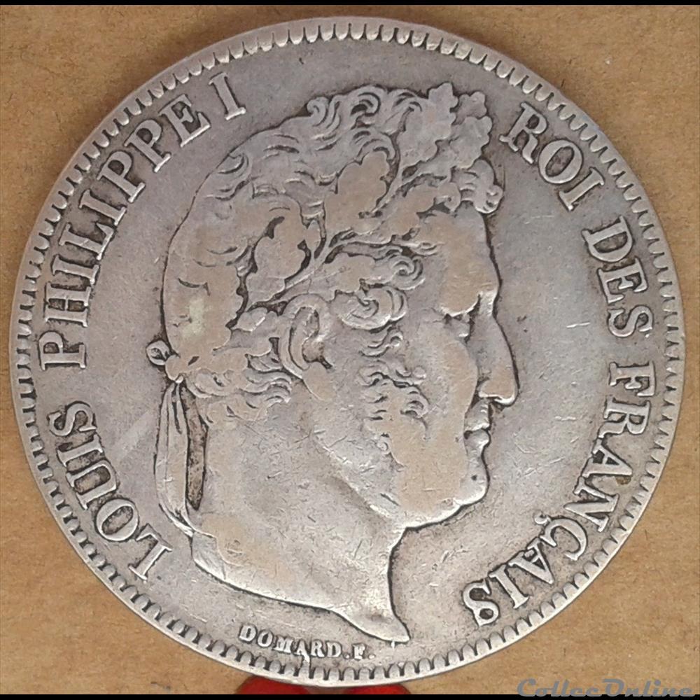 1837 - 5 francs monnaies monde france 1837 5 francs