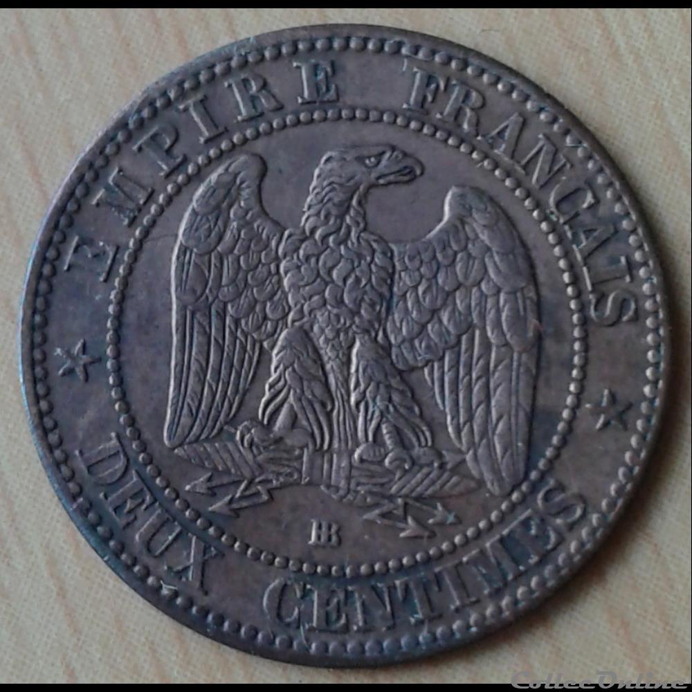 1862 BB - 2 centimes - petit BB monnaies france a modernes 1862 bb 2 centimes petit bb