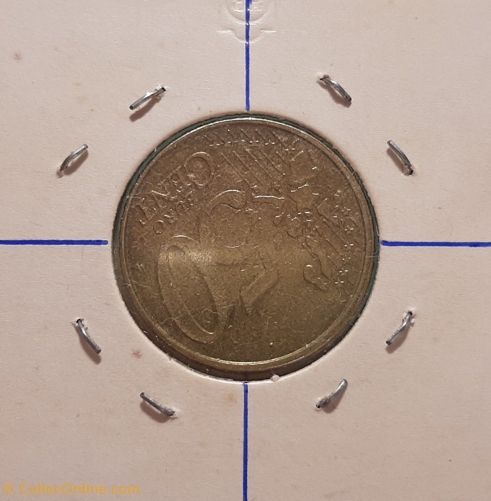 BELGIQUE - 50 CENTS 2002 - Désaxé fortement monnaies euros belgique 50 cents 2002 desaxe fortement