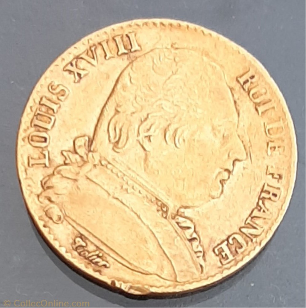 1815 - 20 francs OR monnaies europe medievale france 1815 20 francs or