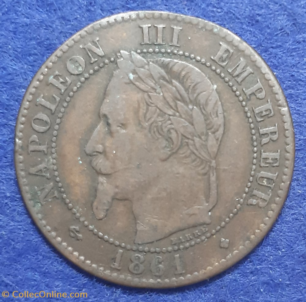 1861 BB - 2 centimes monnaies monde france 1861 bb 2 centimes