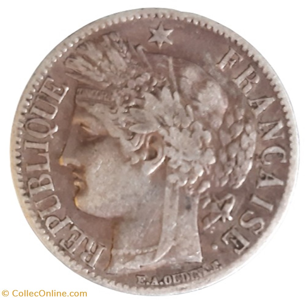 1849 A - 1 franc monnaies monde france 1849 a 1 franc