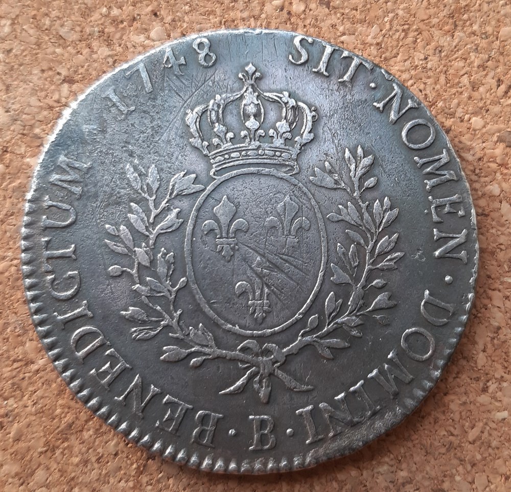 1748 - Ecu au bandeau monnaies europe medievale france royales 1748 ecu au bandeau