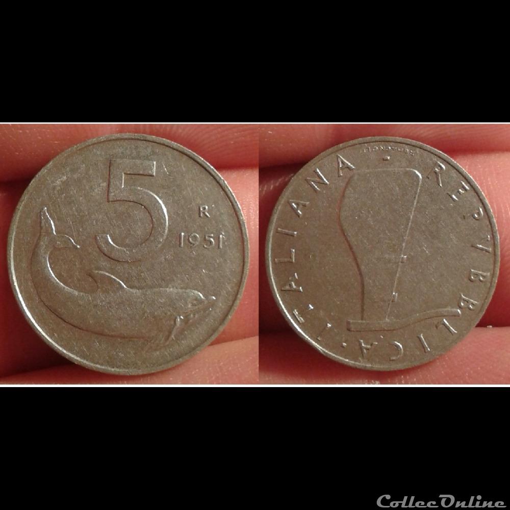 Italie - 5 centimes 1951 monnaie monde italie 5 centimes 1951