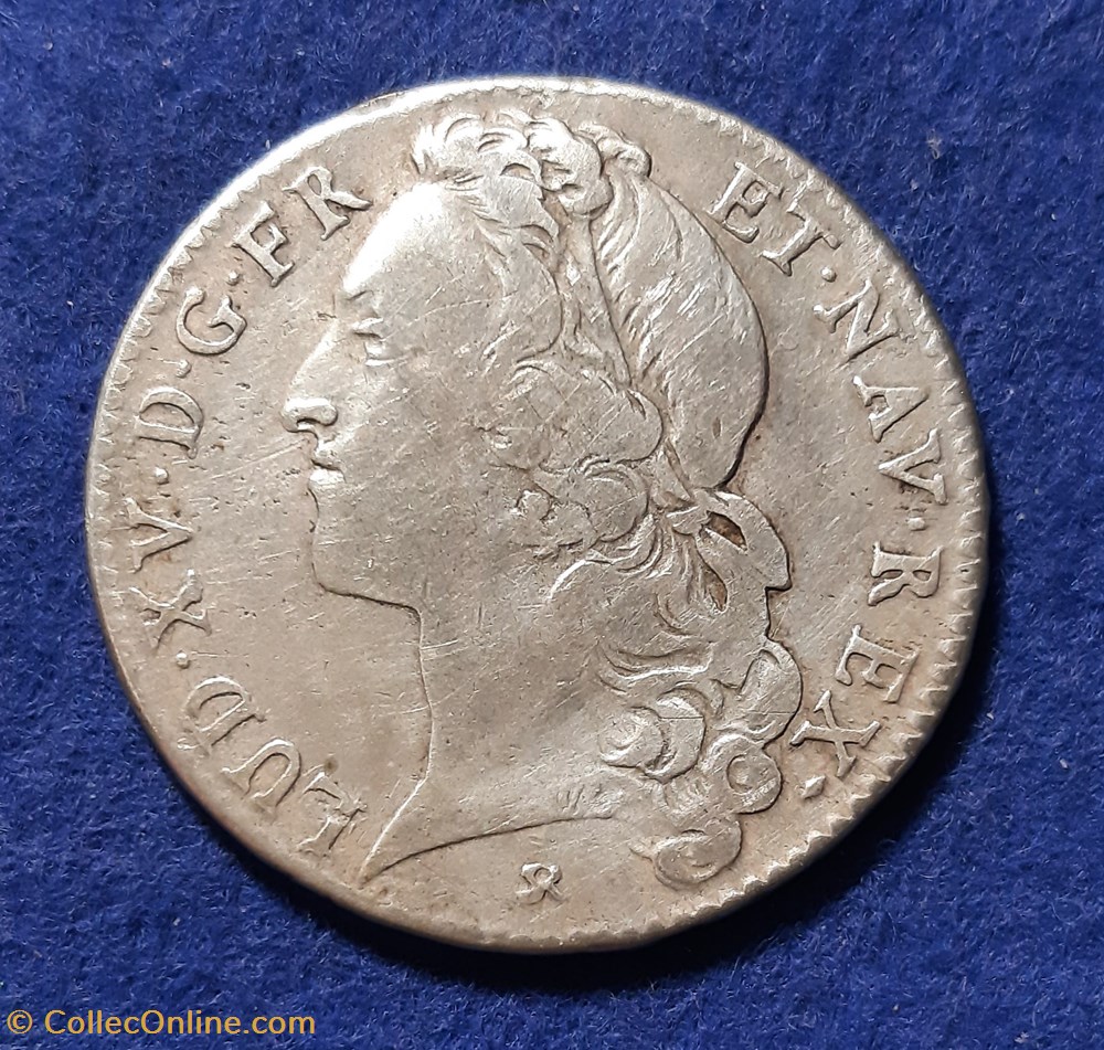 monnaies europe medievale france royales 1742 1 2 ecu au bandeau
