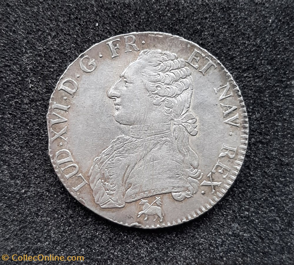 monnaies europe medievale france royales 1790 ecu au buste habille 2