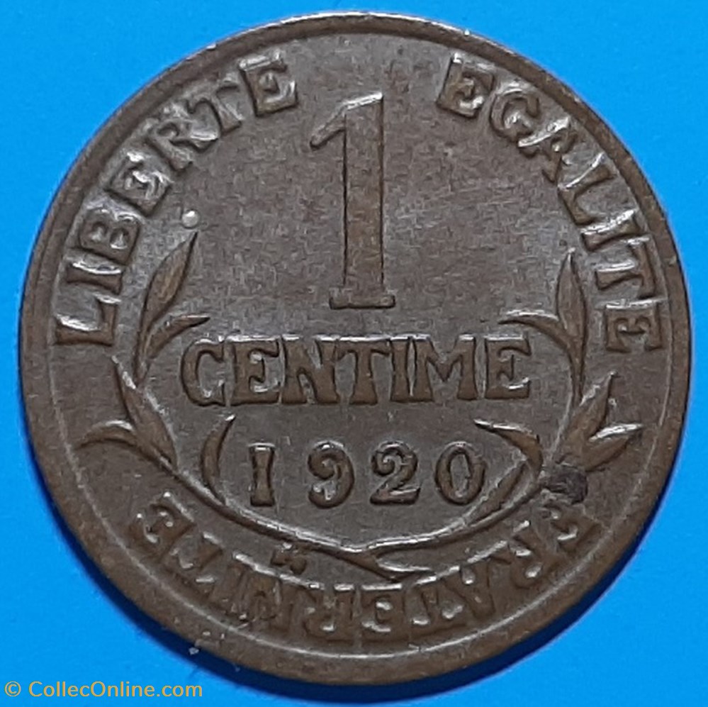 1920 -1 centime (3) monnaie france a moderne 1920 1 centime 3