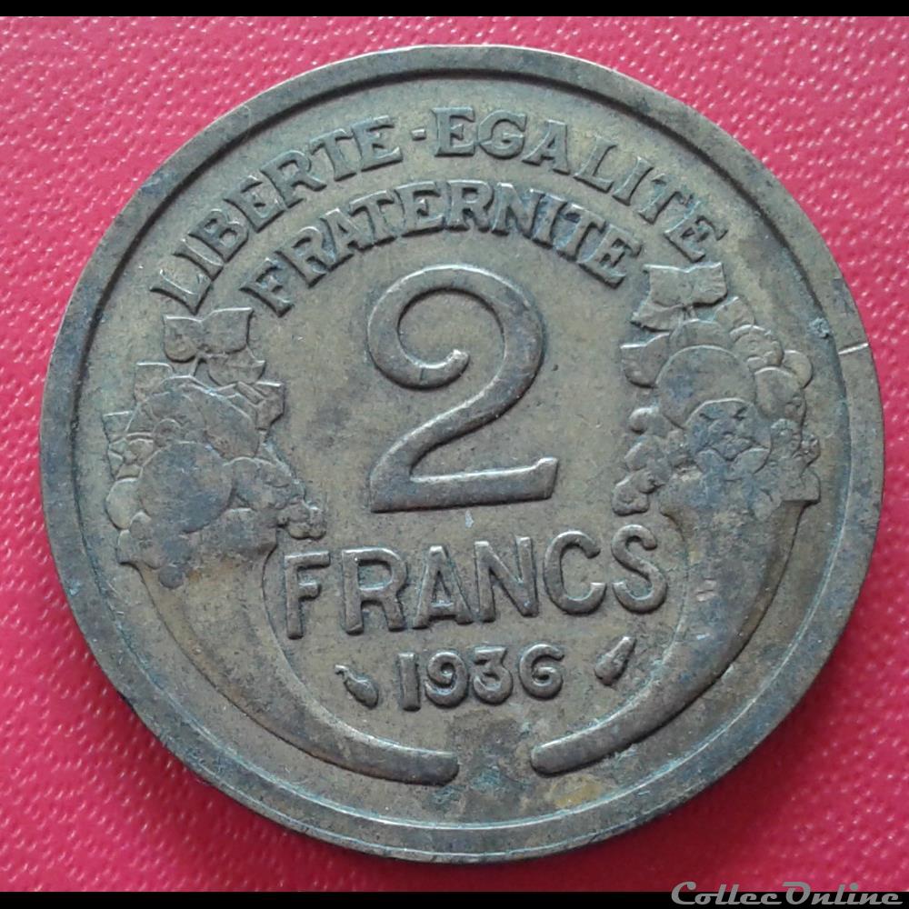 1936 - 2 francs monnaies monde france 1936 2 francs