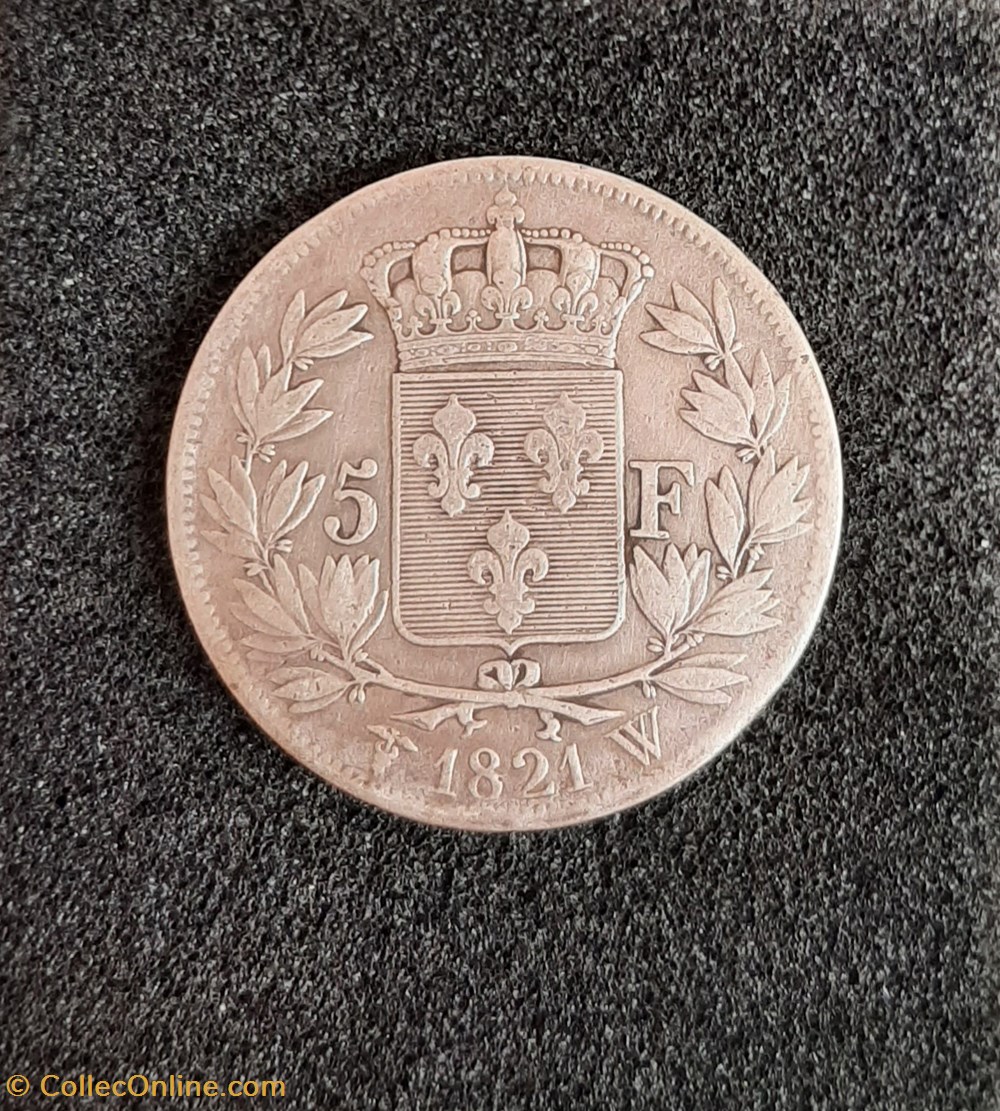 1821 W monnaies france a modernes 1821 w