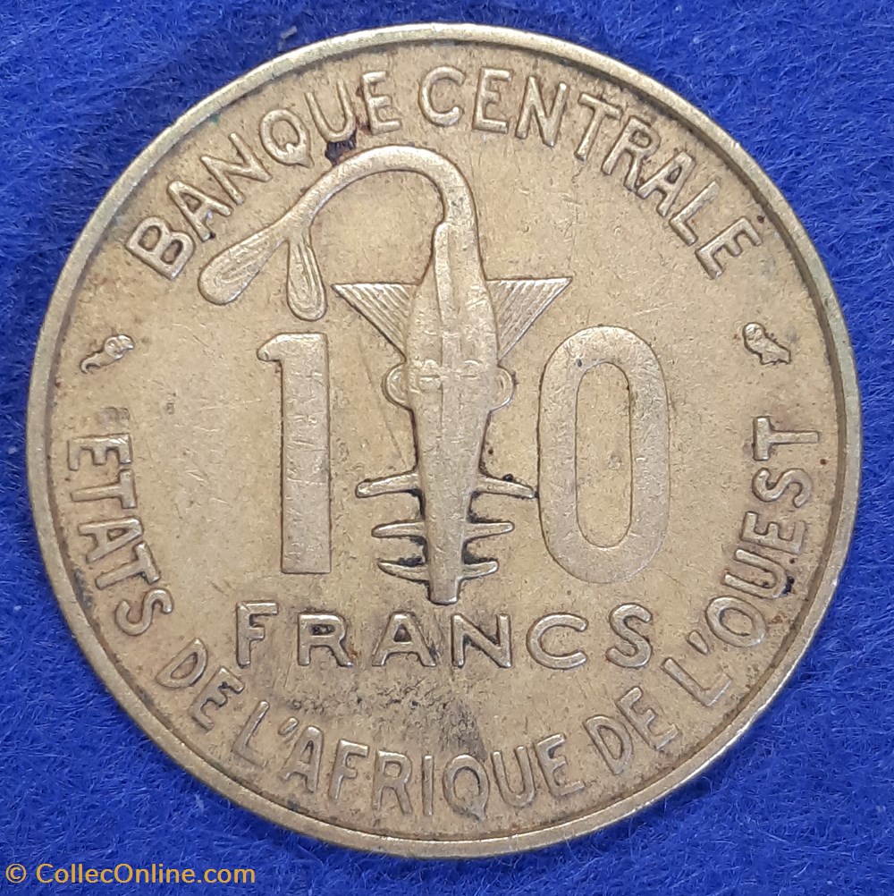 États Afrique de l'Ouest - 10 francs 1966 monnaies monde l etats afrique de ouest 10 francs 1966
