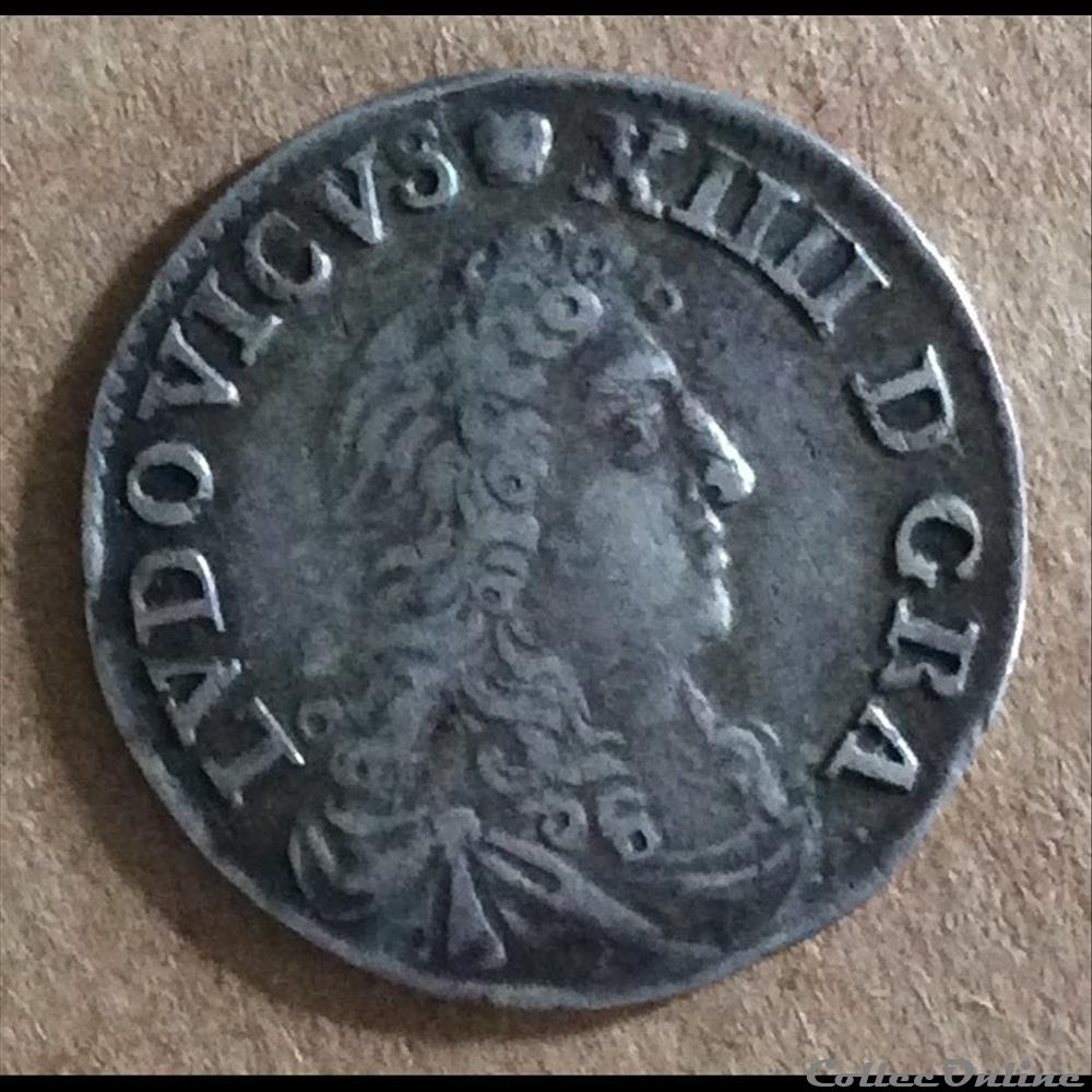 1675 D - 4 sols aux traitans - Louis XIV monnaies france royales 1675 d 4 sols aux traitans louis xiv