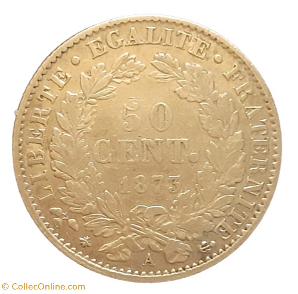 1873 A - 50 centimes monnaies monde france 1873 a 50 centimes