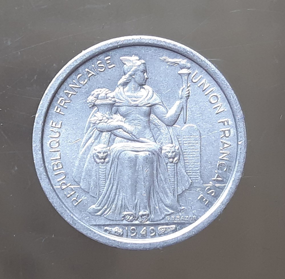Nouvelle calédonie – 50 centimes 1949 monnaies colonies francaises nouvelle caledonie 50 centimes 1949