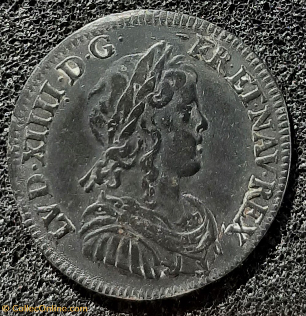 1652 A - 1/4 écu à la mèche longue - Louis XIV monnaies france royales 1652 a 1 4 ecu a la meche longue louis xiv