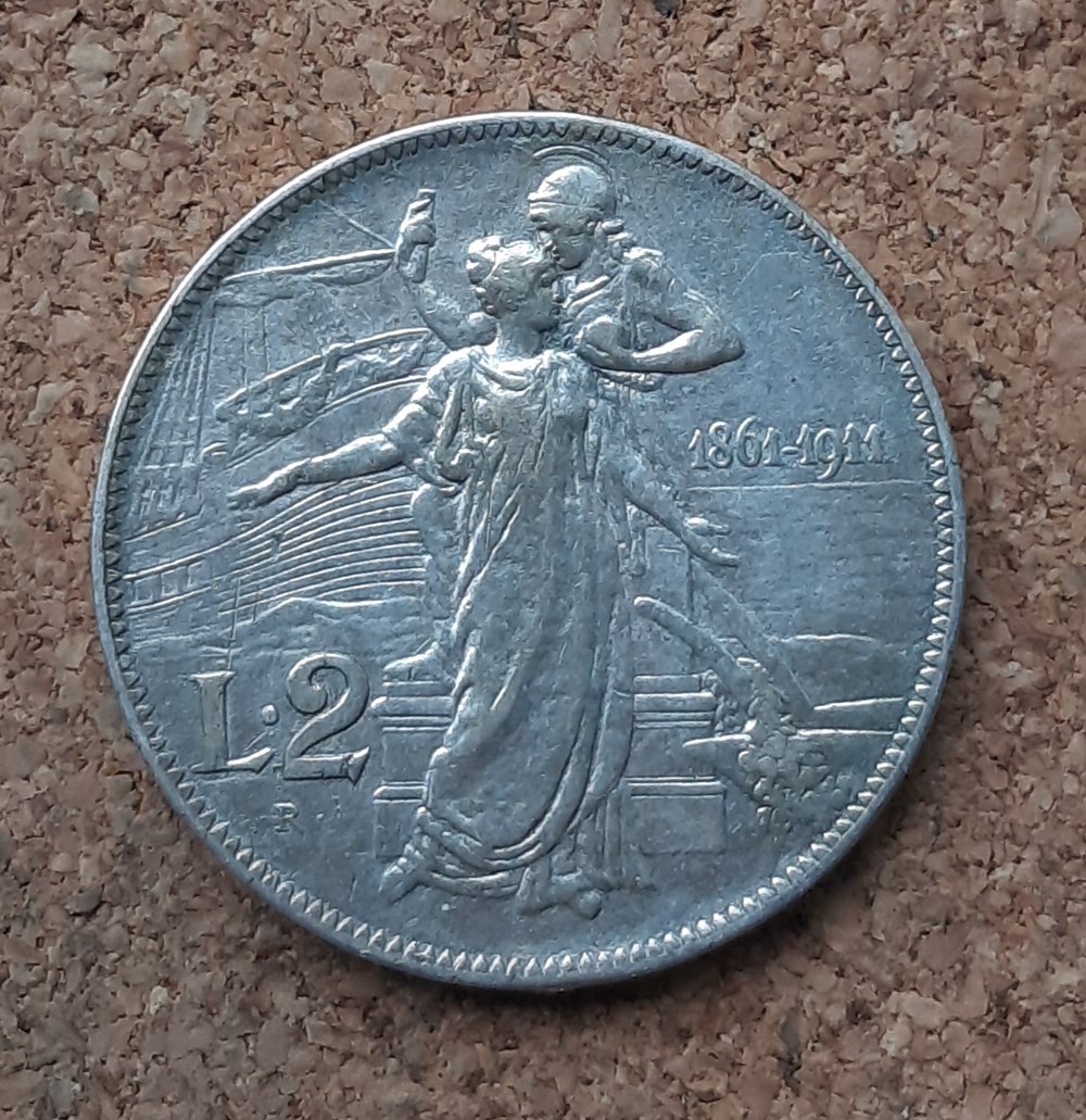 Italie - 2 lire 1911 - Commémorative monnaies monde italie 2 lire 1911 commemorative