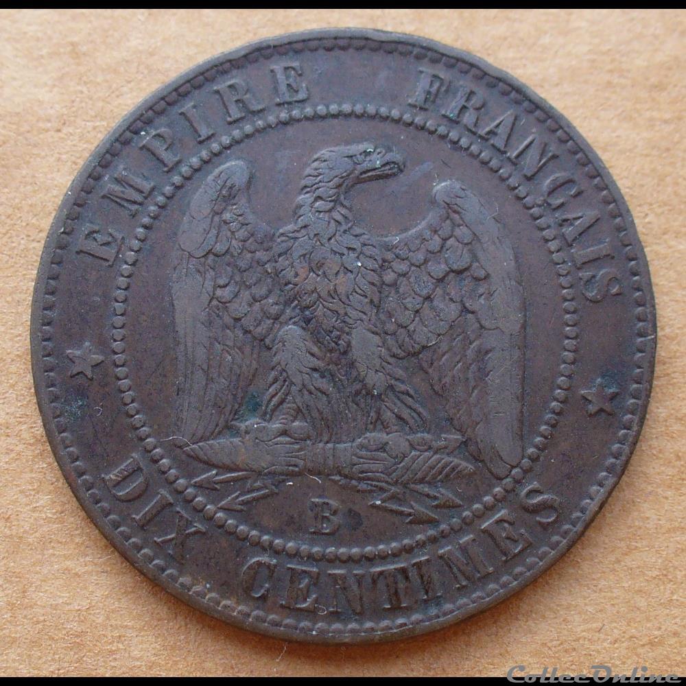 1855 - 10 centimes - ancre - n°2 monnaies monde france 1855 10 centimes ancre n 2